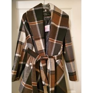 Multicolored Asymmetrical Winter Coat